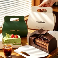 Emballages personnalisés pour gâteaux roulés suisses, boîtes de luxe, boîtes en papier pour desserts biodégradables de qualité alimentaire avec poignées