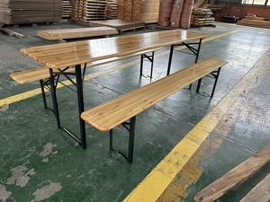 Ensemble table et banc pliants portables pour pique-nique et bière, mobilier de jardin extérieur, siège de restaurant de pub à prix abordable - Product Image 2