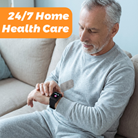 Reloj Inteligente de Seguridad 4G con Pulsera SOS para Personas Mayores, con Monitor de Presión Arterial/SpO2/Temperatura, Detección de Caídas, Reloj Inteligente VL12S para el Cuidado de Personas Mayores