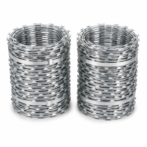 Alambre de púas de acero inoxidable BTO-22 CBT-65, malla de alambre de púas para cercas de jaulas y límites, alambre de púas tipo rasuradora - Product Image 5