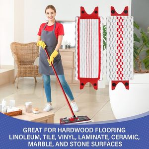 Têtes de balai lavables et réutilisables compatibles avec les balais plats V Iledas UltraMax et O-Cedar - Product Image 3
