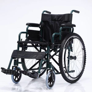 折りたたみ式24インチホイール車椅子軽量ポータブルリハビリテーション - Product Image 1