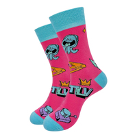 Chaussettes de sport respirantes et absorbantes en coton/fibre de bambou, motif amusant, design personnalisé de haute qualité