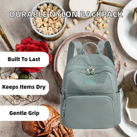 Tas Ransel Kasual Berkualitas Tinggi Bahan Nylon Tahan Lama Wanita Nasional Musim Panas Ransel Internal Frame Penutup Ritsleting Tahan Air Poliester Kapasitas 20L Sekolah