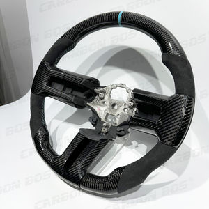 Pour Ford <span class=keywords><strong>Mustang</strong></span> <span class=keywords><strong>2014</strong></span> 2015 2016 2017 2018 2019 2020 2021 2022 Volant sport en fibre de carbone modifié à fond plat - Product Image 4