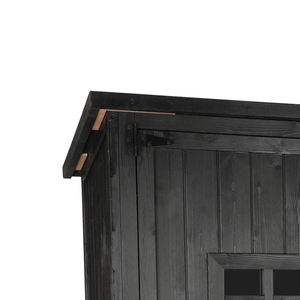 Paquet <span class=keywords><strong>plat</strong></span> verrouillable petit balcon en <span class=keywords><strong>bois</strong></span> de cèdre imperméable à l'eau arrière-cour patio <span class=keywords><strong>abri</strong></span> à outils de <span class=keywords><strong>jardin</strong></span> armoire de rangement extérieure - Product Image 6