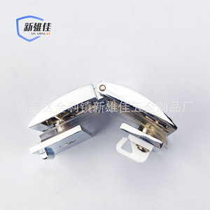 Charnière en verre courbé Xin Xiong Jia en alliage de zinc, finition miroir, pour porte de meuble - Product Image 4