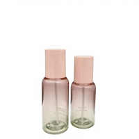 Flacon cylindrique en PETG pour huile essentielle, pompe sans air pour soin de la peau, sérum, crème pour le visage, lotion, démaquillant, logo personnalisé