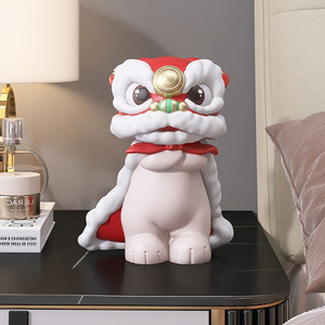 2023 recién llegados nuevas esculturas de León de bandeja para sala de estar gran oferta decoración del hogar esculturas de fibra de vidrio de resina - Product Image 5