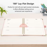 Agenda Personnalisé A5 | Planificateur Hebdomadaire/Mensuel Flexible avec Couverture Rigide en Papier 100 g/m² 14,5x21cm pour Organisateurs