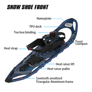 Raquetas de Nieve Ligeras XATP de Aluminio con Diseño de Sierra, Plataforma de TPU, Puntera Acolchada de EVA, Sistema de Amarre BOA con Elevador de Talón - Product Image 2