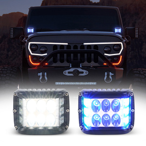 Cubo de luces estroboscópicas LED de 4 pulgadas con tirador de flash lateral blanco ámbar rojo azul para barco, camión, Jeep, ATV y SUV - Product Image 1