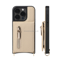 Casing Ponsel Kulit Desain Bisnis dengan Tempat Kartu Pelindung Dompet untuk iPhone 17 18 Pro Max
