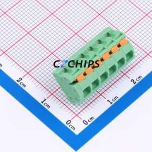 1861975 Spring Terminal Block Through hole Component (THT),P=3.5mm Connector 1x6P 3.5mm Green 6P - Product Image 1