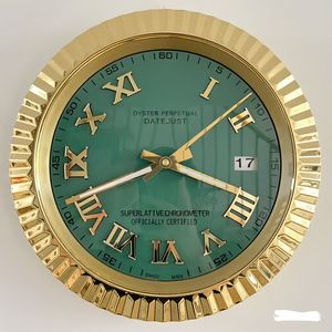 Lorex 34cm horloge murale <span class=keywords><strong>en</strong></span> métal à face unique 14 pouces cadre de dent de chien chiffres romains Style moderne balayage deuxième mouvement pour salon - Product Image 1