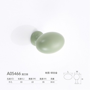 Morandi Color Series Small Oval Pigeon Egg Handle Modern <b>Single</b>-Hole Zinc Alloy Drawers for Dresser Bathroom Hotel Cabinets Easy - Product Image 1