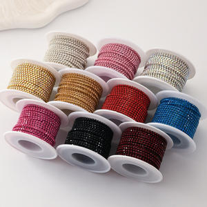 美甲沙龙2毫米细爪链闪亮奢华银饰品，可切割DIY金属魅力美甲配件 - Product Image 3