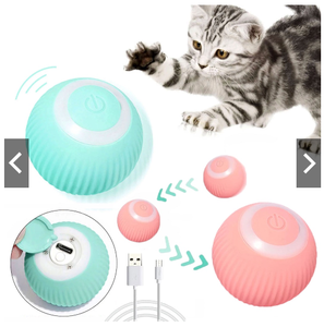 Commercio all'ingrosso della fabbrica OEM elettrico rotolamento automatico <span class=keywords><strong>Smart</strong></span> Pet Ball piccolo Silicone interattivo per interni formazione giocando cane gatto giocattolo - Product Image 1