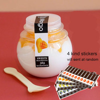 MOQ 50 sets – Pots à yaourt 210 ml, pots à mousse de bran, pots à pudding, coupelles en plastique pour gelée, coupelles en forme de planètes, coupelles en forme de fruits et de étoiles avec cuillère et autocollants