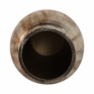 Vaso Decorativo Rotondo in Metallo, Elemento d'Arredo Contemporaneo per Soggiorno, Camera da Letto, Ufficio, Vaso per Fiori - Product Image 6