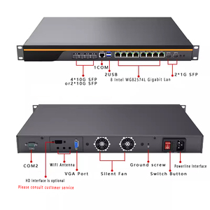 Châssis 1U Sfp Mini Pc Pfsen Rack Network Serve 10G 10Gb 10Gbe Livraison rapide 8 * Lan Rj45 Ports I7 3610Q Routeur Pfsense Firewall - Product Image 4