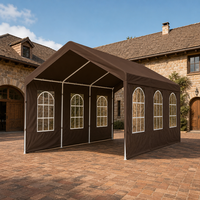 Abri de voiture portable pliable en acier robuste et imperméable 3x6 pour usage extérieur et jardin