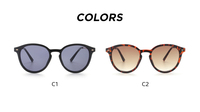 Lunettes de soleil rondes noires écologiques de créateur, haute qualité, pour hommes et femmes, vente en gros, logo personnalisé premium