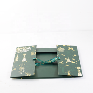 ขายส่งหรูหรากล่องบรรจุภัณฑ์ตาบอดกระดาษแข็งแม่เหล็กพับกล่องบรรจุภัณฑ์ปฏิทินคริสต์มาสกล่องจุติพร้อมริบบิ้น - Product Image 6