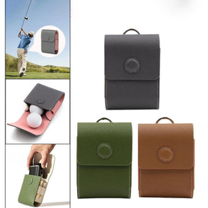 Estuche de Cuero para Telémetro de Golf, Bolsa de Cinturón, Clip de Colección, Portátil, con Soporte para Tees, para Hombre - Product Image 1