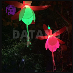 Lanterne suspendue à simulation dynamique IP65 personnalisée, modèle de lampe en forme de fleur pour l'éclairage festif nocturne des parcs et des paysages - Product Image 6