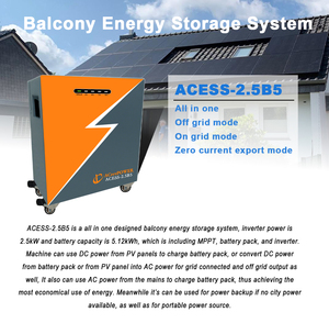 Batterie AC ESS tout-en-un LiFePO4 51,2 V 100 Ah 5,1 kWh pour système de stockage d'énergie domestique avec onduleur solaire intégré 2500 W - Product Image 3