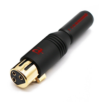 Connecteurs XLR 3 broches mâle-femelle haute fidélité plaqués or en cuivre pour audio équilibré, micro, mixeur, amplificateur et alimentation