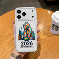 Coque antichoc en TPU motif football Amérique du Nord 2026, motif skyline urbain pour iPhone 17 16 15 14 13 Pro Max
