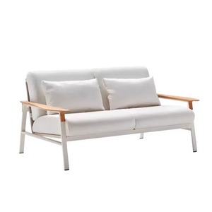 Conjunto de sofás de exterior de aleación de aluminio, minimalista, impermeable, para patio, hotel, casa de huéspedes y jardín. - Product Image 4