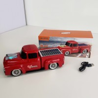 Bocina Portátil Inalámbrica WS-692 con Energía Solar y Diseño de Camioneta Pickup para Fiestas de Escritorio con Bluetooth, Mini Altavoz de Karaoke para Coche y Radio FM