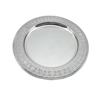 Plaque de chargeur de modèle solide moderne durable d'acier inoxydable de ruban d'or de cuivre de 13 pouces pour l'usage de restaurant