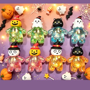 Nueva Caja Sorpresa de Squishies de Personajes de Halloween, Juguete Blando de Gato Fantasma y Calabaza Relleno de Purpurina, Juguete Antiestrés Decorativo para Niños - Product Image 2