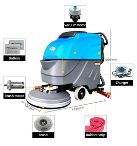 Autolaveuse commerciale autotractée ShuoJie 20 pouces avec batterie au plomb 100Ah, réservoir de 19 gallons, puissance 1050W et garantie 1 an - Product Image 5