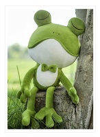 Angela Big Eyes Frog Boneka Hewan Mainan Plush Boneka Katak Hijau Lembut untuk Anak Perempuan Hadiah Liburan