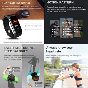 C6T OEM Pulsera inteligente a prueba de agua Monitor de ritmo cardíaco Podómetro Pulsera GPS Rastreador de ejercicios Salud Deporte Reloj Banda - Product Image 5