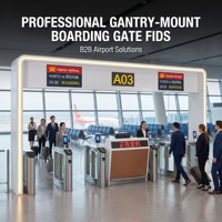 Letrero LED de Aluminio Personalizado de Gran Formato con Montaje en Gantry, para Interiores, Aeropuertos, Estaciones de Metro, Puertas de Embarque, Terminales, Tamaño Personalizable, Video