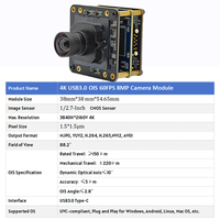 Module de caméra USB3.0 8MP 60FPS 4K avec stabilisation optique de l'image (OIS) UVC Plug&Play USB Type-C MJPG YUY2 H.264 H.265 NV12 AV01/FF/MF