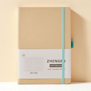 Customizable Hardcover A5 Pu <b>Leather</b> Notebook 96 <b>Sheets</b> OEM ODM Brand Stock Business Free Sample Binding Elastic Strap Custom - Product Image 4