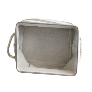Plusieurs Tailles Bébé Jouet <span class=keywords><strong>Livre</strong></span> Noir Et Blanc Coton classe <span class=keywords><strong>bac</strong></span> De Rangement Empilable Avec Poignée De Corde - Product Image 4