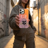 Coque Société CP pour iPhone 12 13 Mini, Coque de Téléphone Compacte CP IMD Argent pour iPhone 14 15 16 17 C.P 7 8 Xs