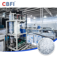 Machine à glace industrielle CBFI 20-100 tonnes avec compresseur Bitzer |   Usine de glace comestible entièrement automatisée pour une production à grande échelle