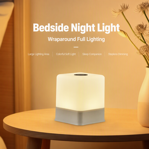 Lampe de chevet tactile rechargeable avec éclairage photo, veilleuse d'ambiance pour bébé, lampe de table protectrice des yeux, lumière de sommeil RGB pour chambre à coucher - Product Image 4