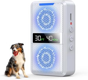 Collier anti-aboiement ultrasonique pour chien, dispositif de contrôle à fréquence et portée réglables, rechargeable par Type-C, étanche, aide à l'entraînement des animaux de compagnie - Product Image 1