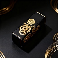 Boîte cadeau de luxe élégante en carton rigide pour rouge à lèvres, avec doublure en éponge carrée, personnalisable, gaufrage, vernis sélectif UV, biodégradable, recyclé et recyclable