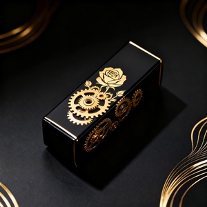 Luxury Elegant Rigid Cardboard Lipstick Gift <b>Box</b> Sponge Lining Custom Embossed Spot UV Biodegradable Recycled Cosmetic Packaging - Product Image 5